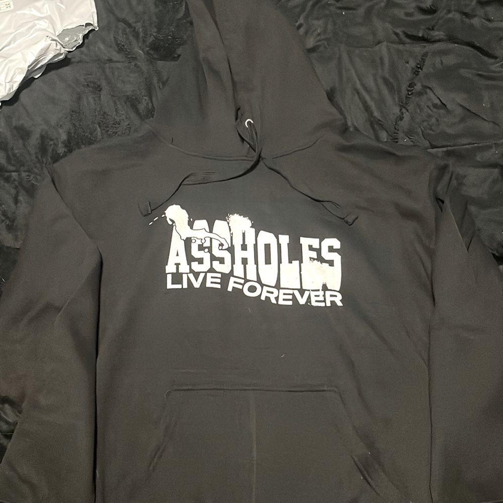 XL Assholes Live Forever Black Hoodie
